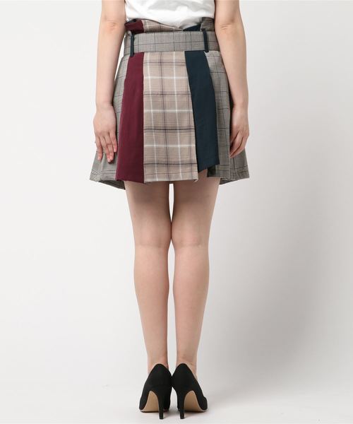 REDYAZEL（レディアゼル）の「チェック配色ミニスカート（スカート・レディース・ブルー系その他/レッド系その他/イエロー系その他・MEDIUM/SMALL）」の4枚目の写真