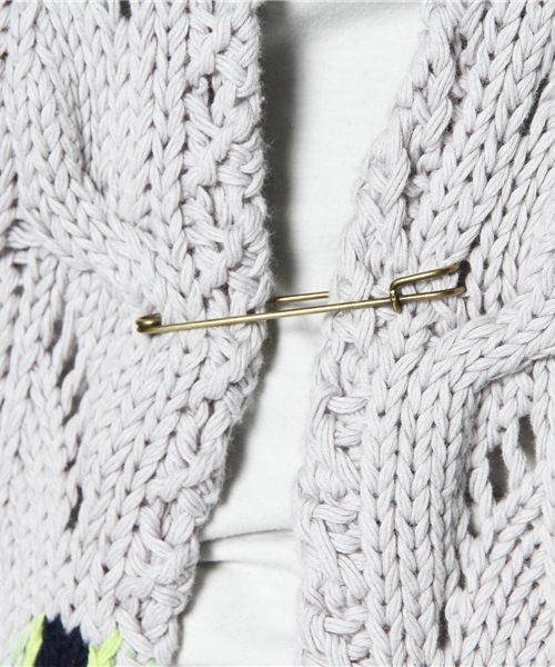 Another Edition（アナザーエディション）の「AE JQ CABLE COL CCGN（カーディガン/ボレロ・レディース・ピンク/イエロー・フリー）」の9枚目の写真