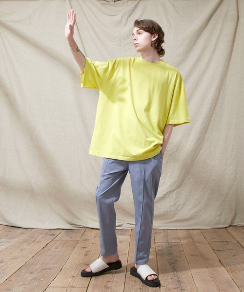 EMMA CLOTHES(エマクローズ)の「スーパービッグシルエットカットソー 1/2 sleeveカットソー(Tシャツ/カットソー・メンズ・ホワイト/ブラック/カーキ/サンドベージュ/ライトパープル/イエロー/ネイビー/チャコール/ブラウン/ダークブラウン/グリーン系その他/グレー系その他・FREE)」の17枚目の写真