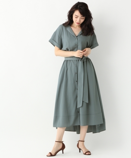 A part by（アパートバイ）の「PカイキンボタンワンピースSS　794379（ワンピース・レディース・ブラック系その他/ブラック系その他2/ネイビー/ライトブルー/ベージュ系その他/ブルー系その他/ブルー系その他2・FREE）」の5枚目の写真