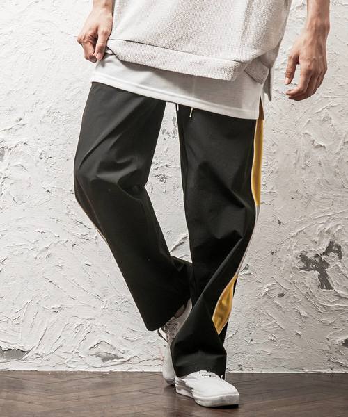 MinoriTY(マイノリティ)の「トラックワイドパンツ(その他パンツ・メンズ・ブラック/ベージュ/ネイビー・M/L)」の1枚目の写真