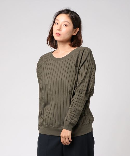 Munich(ミューニック)の「コットンワイドリブクルーネックプルオーバー(Tシャツ/カットソー・レディース・ブラック/ブラウン/グレー/カーキ・FREE)」の20枚目の写真