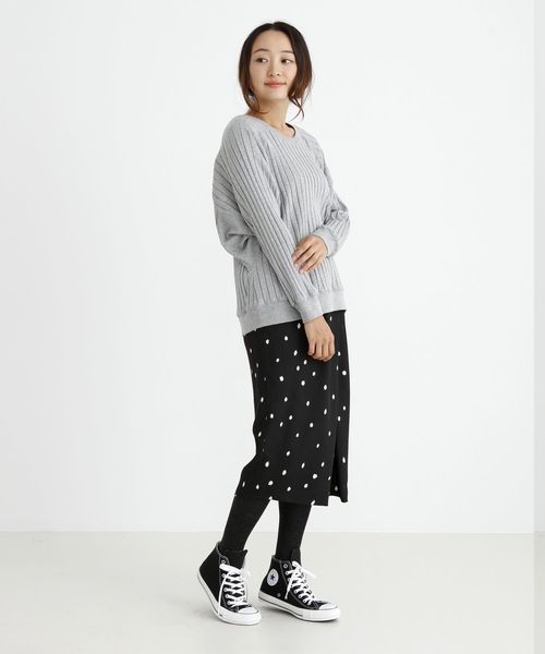 Munich(ミューニック)の「コットンワイドリブクルーネックプルオーバー(Tシャツ/カットソー・レディース・ブラック/ブラウン/グレー/カーキ・FREE)」の14枚目の写真