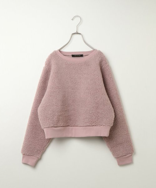 VENCEEXCHANGE（ヴァンスエクスチェンジ）の「ボアトップス（スウェット・レディース・ブラック/オフホワイト/ピンクベージュ・M）」の9枚目の写真