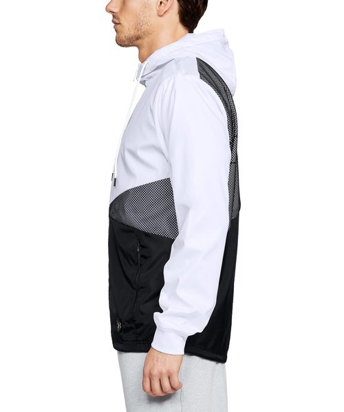 UNDER ARMOUR（アンダーアーマー）の「メンズライフスタイルジャケット / スポーツスタイル ウィンドブレイカー【セットアップ対応商品】（ナイロンジャケット・メンズ・ホワイト×ブラック/ブラック系その他/カリビアンブルー/ブラック・XXL/3XL/MD/SM/LG/XL）」の5枚目の写真