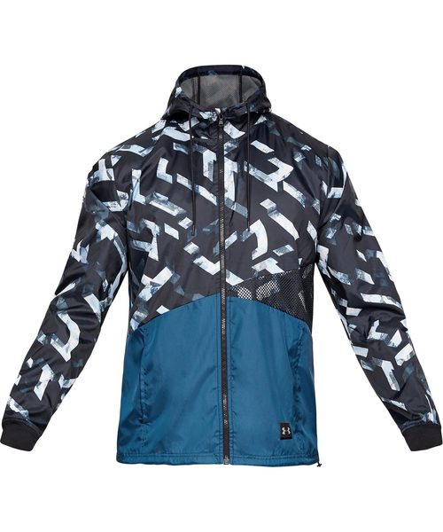 UNDER ARMOUR（アンダーアーマー）の「メンズライフスタイルジャケット / スポーツスタイル ウィンドブレイカー【セットアップ対応商品】（ナイロンジャケット・メンズ・ホワイト×ブラック/ブラック系その他/カリビアンブルー/ブラック・XXL/3XL/MD/SM/LG/XL）」の4枚目の写真