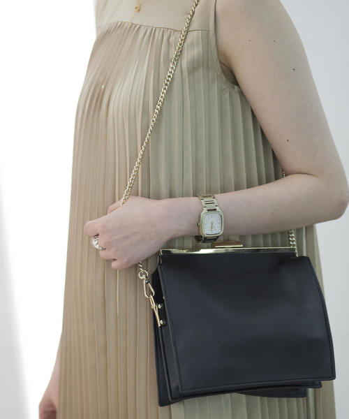 BEAUTY&YOUTH UNITED ARROWS(ビューティーアンドユースユナイテッドアローズ)の「BY DRESS ガマグチショルダーバッグ -3WAY-(ショルダーバッグ・レディース・シルバー/ブラック・FREE)」の19枚目の写真