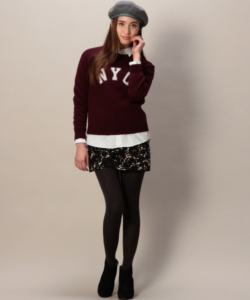 BEAUTY&YOUTH UNITED ARROWS（ビューティーアンドユースユナイテッドアローズ）の「BYBC NYC 8G クルーネックニットプルオーバー/ブラック・グレー・ワインレッド ◆（ニット/セーター・レディース・ブラック/グレー/ワインレッド・フリー）」の12枚目の写真