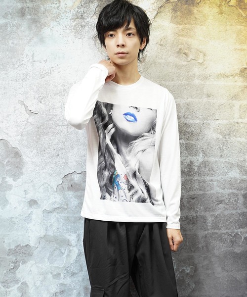 おしゃれスタ(オシャレスタ)の「ガールズフォトプリントロングTシャツ(KU)(Tシャツ/カットソー・メンズ・A/B/C/D/E/F・M/L)」の2枚目の写真