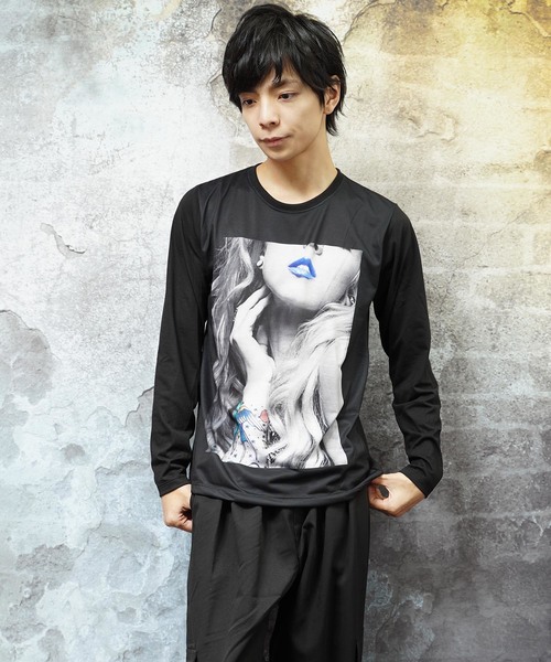 おしゃれスタ(オシャレスタ)の「ガールズフォトプリントロングTシャツ(KU)(Tシャツ/カットソー・メンズ・A/B/C/D/E/F・M/L)」の4枚目の写真
