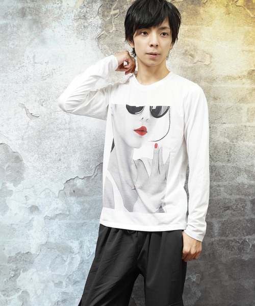 おしゃれスタ(オシャレスタ)の「ガールズフォトプリントロングTシャツ(KU)(Tシャツ/カットソー・メンズ・A/B/C/D/E/F・M/L)」の5枚目の写真