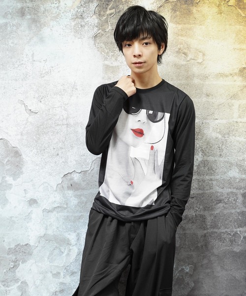 おしゃれスタ(オシャレスタ)の「ガールズフォトプリントロングTシャツ(KU)(Tシャツ/カットソー・メンズ・A/B/C/D/E/F・M/L)」の6枚目の写真