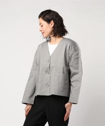 ehka sopo | ノーカラーショートコート(その他アウター)