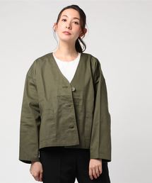 ehka sopo | ノーカラーショートコート(その他アウター)