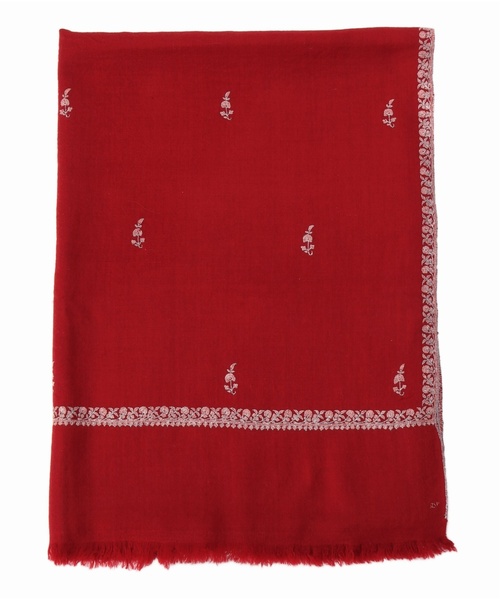 Kashmirloom（カシミールルーム）の「Kashmir Loom Kingri Butidar レッド （ストール/ショール）」 WEAR