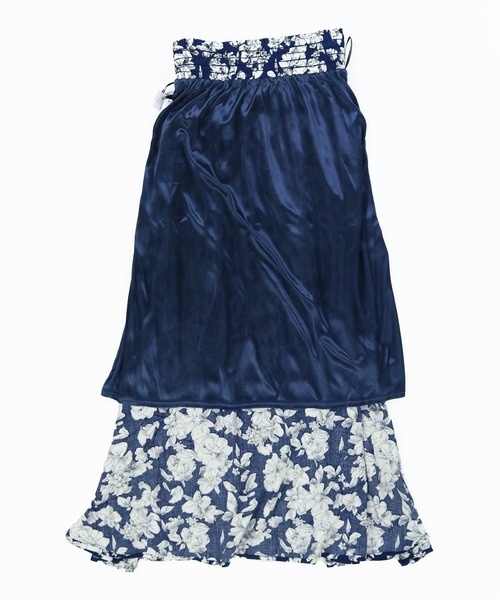 reca（レカ）の「花柄フレアロングスカート（スカート・レディース・ブラック/ネイビー/オレンジ系その他・FREE）」の10枚目の写真