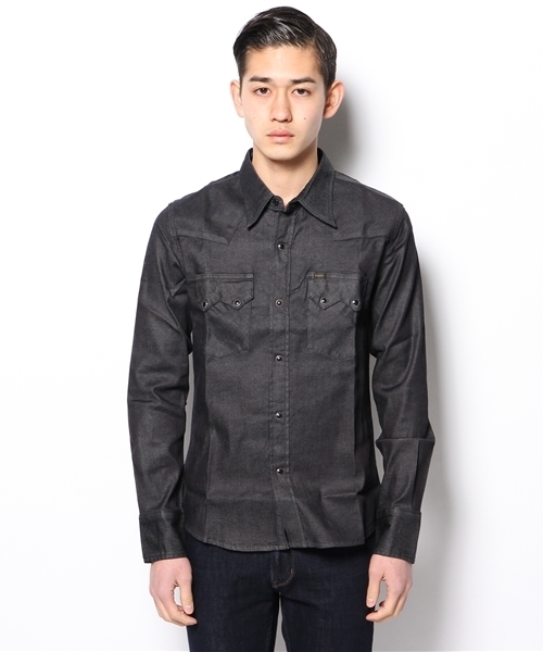 And A（アンドエー）の「WESTERN SHIRTS (Lee)（シャツ/ブラウス・メンズ・ネイビー・LARGE/SMALL/MEDIUM）」の2枚目の写真