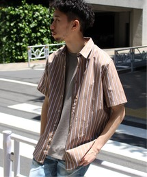 EDIFICE | ストライプ ワイドレギュラー ショートスリーブ シャツ(シャツ/ブラウス)