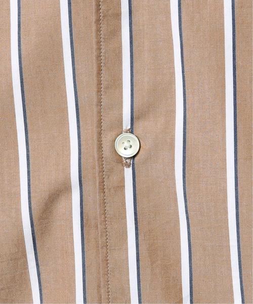 EDIFICE（エディフィス）の「ストライプ ワイドレギュラー ショートスリーブ シャツ（シャツ/ブラウス・メンズ・ベージュ/ホワイト・FREE/SMALL/MEDIUM/LARGE）」の6枚目の写真