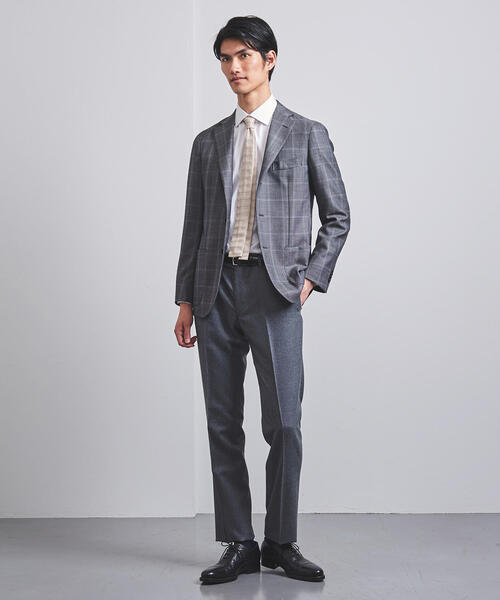 UNITED ARROWS 起毛ウール ウィンドウペン テーラードジャケット UNITED ARROWS - 良品】UNITED ARROWSウール起毛ウィンドウペン格子