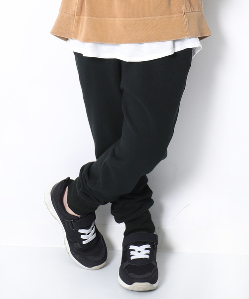 devirock（デビロック）の「スウェット裾リブパンツ（その他パンツ・キッズ・ブラック/杢グレー/ネイビー/ブルー系その他/グリーン系その他/カーキ/パープル系その他/パープル・80ｃｍ/90cm/95cm/100cm/110cm/120cm/130cm/140cm/150cm/160cm）」の2枚目の写真