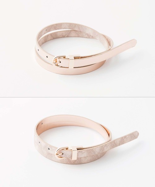 one after another NICE CLAUP（ワンアフターアナザーナイスクラップ）の「リバーシブルベルト（ベルト・レディース・モカ/ホワイト系その他/ベージュ系その他/キャメル・FREE）」の3枚目の写真