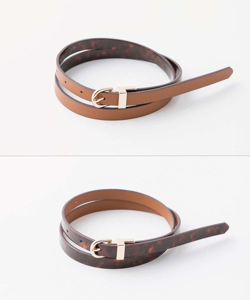 one after another NICE CLAUP（ワンアフターアナザーナイスクラップ）の「リバーシブルベルト（ベルト・レディース・モカ/ホワイト系その他/ベージュ系その他/キャメル・FREE）」の4枚目の写真
