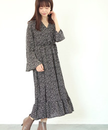 SESTO | レオパード柄カシュクールワンピース(ワンピース)