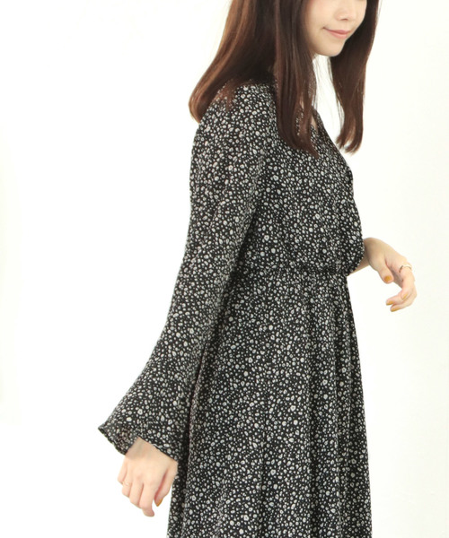 SESTO（セスト）の「レオパード柄カシュクールワンピース（ワンピース・レディース・ブラック・M）」の5枚目の写真