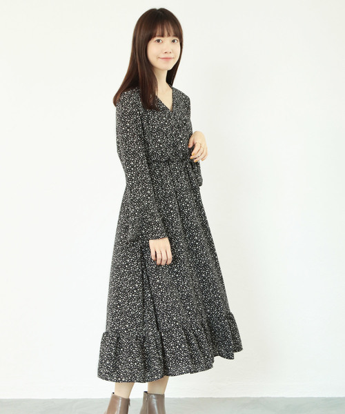 SESTO（セスト）の「レオパード柄カシュクールワンピース（ワンピース・レディース・ブラック・M）」の7枚目の写真