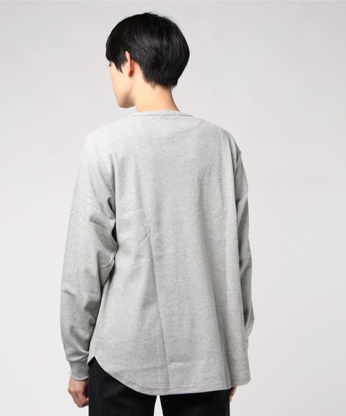 WEGO（ウィゴー）の「WEGO/ラウンドワッフルカットソー（Tシャツ/カットソー・メンズ・ホワイト/ブラック/杢グレー・SMALL/MEDIUM/LARGE）」の5枚目の写真