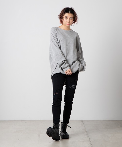 WEGO（ウィゴー）の「WEGO/ラウンドワッフルカットソー（Tシャツ/カットソー・メンズ・ホワイト/ブラック/杢グレー・SMALL/MEDIUM/LARGE）」の21枚目の写真