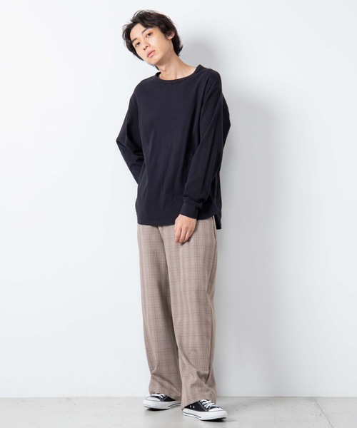 WEGO（ウィゴー）の「WEGO/ラウンドワッフルカットソー（Tシャツ/カットソー・メンズ・ホワイト/ブラック/杢グレー・SMALL/MEDIUM/LARGE）」の20枚目の写真