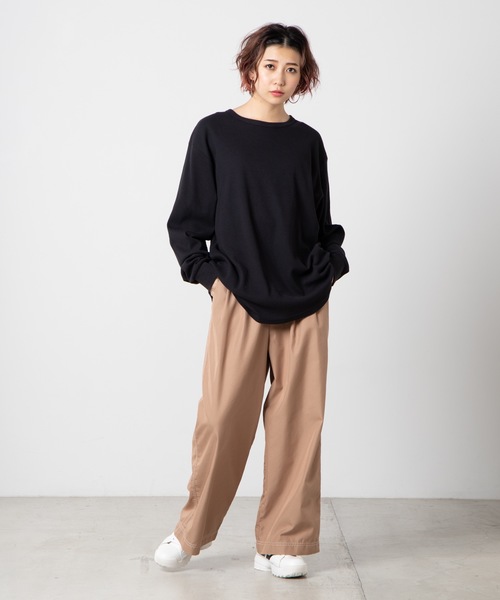 WEGO（ウィゴー）の「WEGO/ラウンドワッフルカットソー（Tシャツ/カットソー・メンズ・ホワイト/ブラック/杢グレー・SMALL/MEDIUM/LARGE）」の16枚目の写真