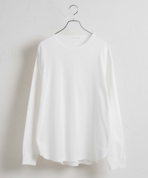 WEGO（ウィゴー）の「WEGO/ラウンドワッフルカットソー（Tシャツ/カットソー・メンズ・ホワイト/ブラック/杢グレー・SMALL/MEDIUM/LARGE）」の13枚目の写真