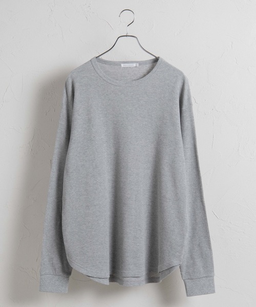 WEGO（ウィゴー）の「WEGO/ラウンドワッフルカットソー（Tシャツ/カットソー・メンズ・ホワイト/ブラック/杢グレー・SMALL/MEDIUM/LARGE）」の12枚目の写真