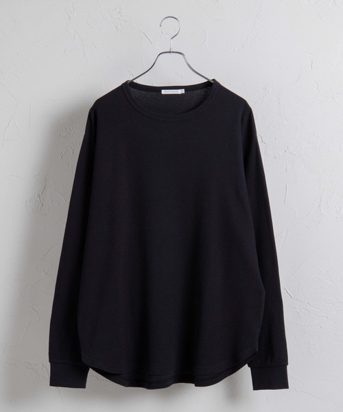 WEGO（ウィゴー）の「WEGO/ラウンドワッフルカットソー（Tシャツ/カットソー・メンズ・ホワイト/ブラック/杢グレー・SMALL/MEDIUM/LARGE）」の11枚目の写真