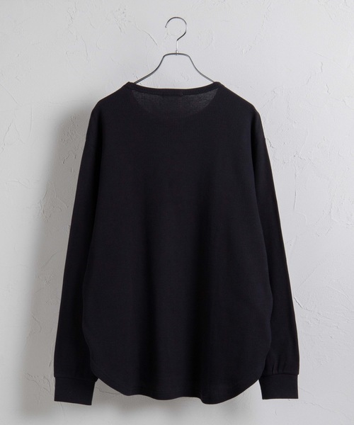 WEGO（ウィゴー）の「WEGO/ラウンドワッフルカットソー（Tシャツ/カットソー・メンズ・ホワイト/ブラック/杢グレー・SMALL/MEDIUM/LARGE）」の10枚目の写真