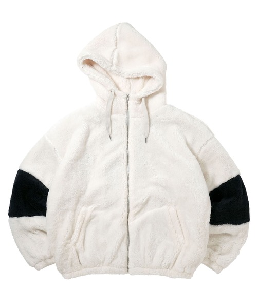 Starting Over(スターティングオーバー)の「スーパービッグシルエット もこもこボアフードブルゾン(ブルゾン・メンズ・オフホワイト/ブラック/ベージュ/チャコール・M/L/XL)」の15枚目の写真