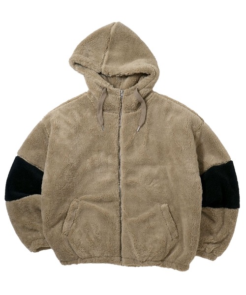 Starting Over(スターティングオーバー)の「スーパービッグシルエット もこもこボアフードブルゾン(ブルゾン・メンズ・オフホワイト/ブラック/ベージュ/チャコール・M/L/XL)」の17枚目の写真