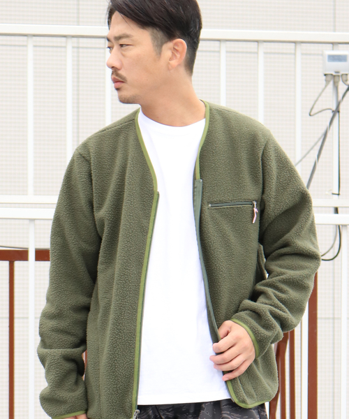 Battenwear(バテンウエア)の「Battenwear/バテンウエア Lodge Cardigan ボアカーディガン(ブルゾン・メンズ・チャコールグレー/ベージュ/オリーブ・M/L)」の22枚目の写真