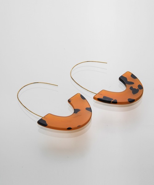 vovo(ヴォーヴォー)の「ピアス フープ リング ストーン風 樹脂 カジュアル デザイン(ピアス(両耳用)・レディース・A/B/C/D/E/F/G/H/I/J/K/L/M/N/O/P/Q/R・FREE)」の7枚目の写真