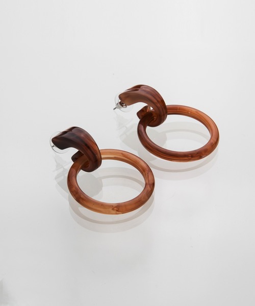 vovo(ヴォーヴォー)の「ピアス フープ リング ストーン風 樹脂 カジュアル デザイン(ピアス(両耳用)・レディース・A/B/C/D/E/F/G/H/I/J/K/L/M/N/O/P/Q/R・FREE)」の8枚目の写真