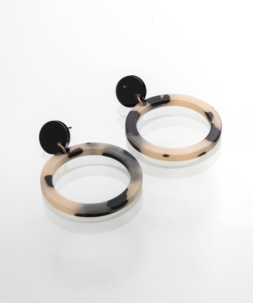 vovo(ヴォーヴォー)の「ピアス フープ リング ストーン風 樹脂 カジュアル デザイン(ピアス(両耳用)・レディース・A/B/C/D/E/F/G/H/I/J/K/L/M/N/O/P/Q/R・FREE)」の9枚目の写真