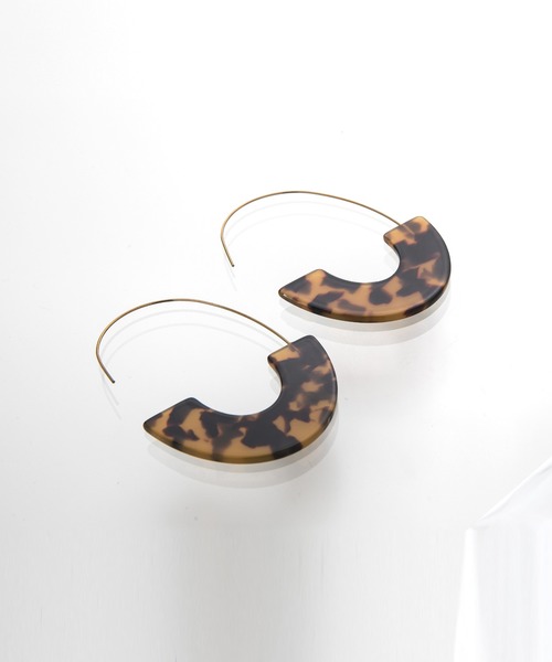 vovo(ヴォーヴォー)の「ピアス フープ リング ストーン風 樹脂 カジュアル デザイン(ピアス(両耳用)・レディース・A/B/C/D/E/F/G/H/I/J/K/L/M/N/O/P/Q/R・FREE)」の13枚目の写真