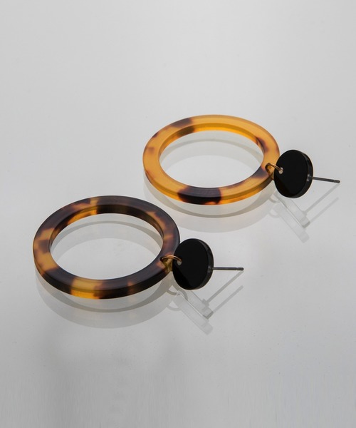 vovo(ヴォーヴォー)の「ピアス フープ リング ストーン風 樹脂 カジュアル デザイン(ピアス(両耳用)・レディース・A/B/C/D/E/F/G/H/I/J/K/L/M/N/O/P/Q/R・FREE)」の15枚目の写真