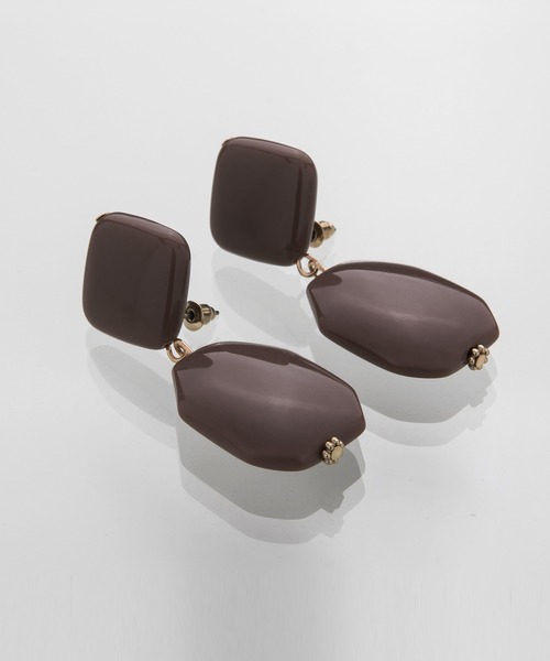 vovo(ヴォーヴォー)の「ピアス フープ リング ストーン風 樹脂 カジュアル デザイン(ピアス(両耳用)・レディース・A/B/C/D/E/F/G/H/I/J/K/L/M/N/O/P/Q/R・FREE)」の16枚目の写真