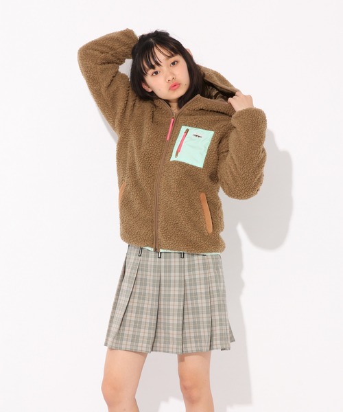 repipi armario(レピピ アルマリオ)の「ハイショクポケボアフードブルゾン(ブルゾン・キッズ・ブラウン/オフホワイト/ブラック・LARGE/X-SMALL/SMALL/MEDIUM)」の3枚目の写真