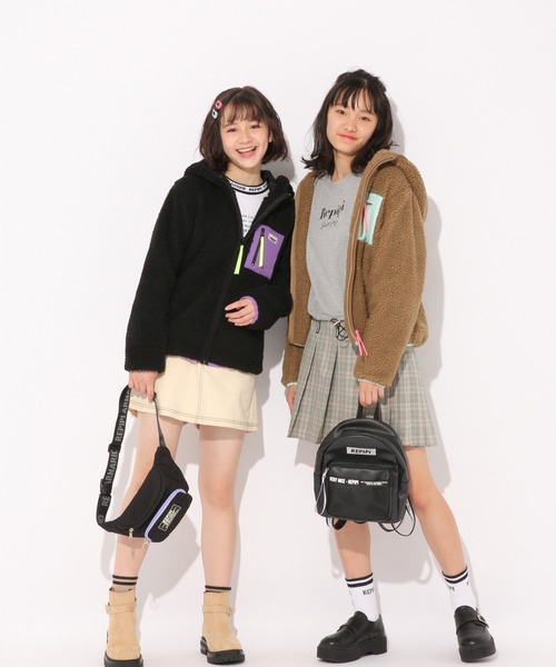 repipi armario(レピピ アルマリオ)の「ハイショクポケボアフードブルゾン(ブルゾン・キッズ・ブラウン/オフホワイト/ブラック・LARGE/X-SMALL/SMALL/MEDIUM)」の8枚目の写真