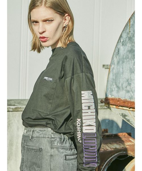 jouetie（ジュエティ）の「MICHIKO LONDON ロンT（Tシャツ/カットソー・レディース・ブラック/ピンク/ブルー/オフホワイト・MEDIUM）」の5枚目の写真